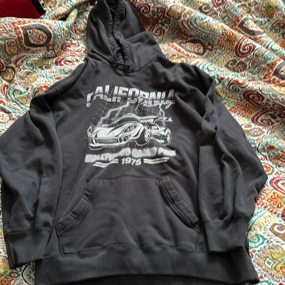 Hollister dark grey hoodie California raceway Hollywood Grand Prix size m - Picture 1 of 4